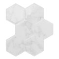 Smart Tiles 9.56 in. W X 10.61 in. L White Glazed Vinyl Adhesive Wall Tile 4 pc SM1190G-04-QG